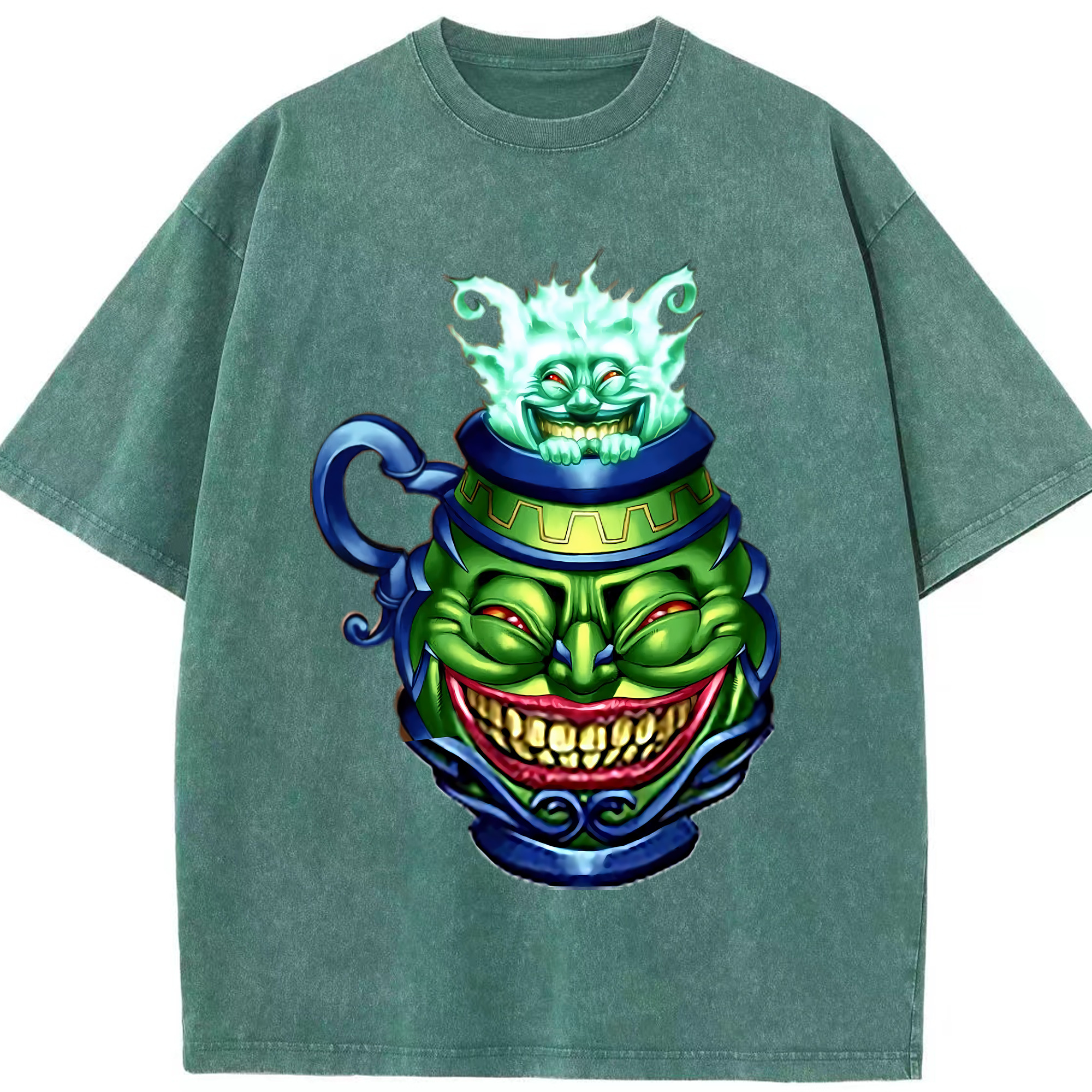 （画像用） 遊☆戯☆王 Yu-Gi-Oh! 綿100% ヴィンテージ風 半袖Tシャツ（フロントプリント）